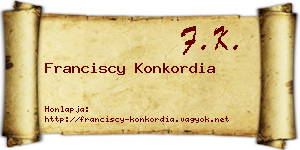 Franciscy Konkordia névjegykártya